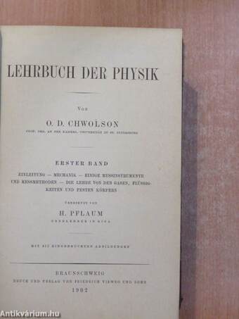 Lehrbuch der Physik I-IV/1.