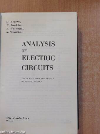 Analysis of Electric Circuits