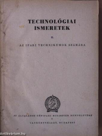 Technológiai ismeretek II.