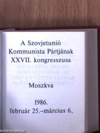 Az SZKP XXVII. kongresszusa (minikönyv) (számozott)