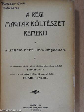 A régi magyar költészet remekei