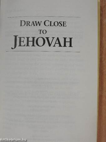 Draw Close to Jehovah