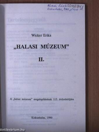 Halasi Múzeum II.