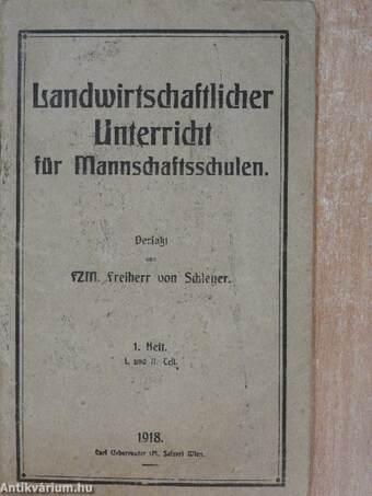 Landwirtschaftlicher Unterricht für Mannschaftsschulen