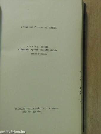 Távjelző és távbeszélő technika I./A távbeszélő technika elemei/Vivőfrekvenciás berendezés II./Távírótechnika I.