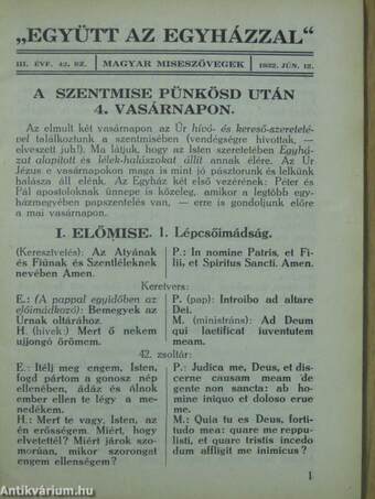 "Együtt az egyházzal" 1932. június 12.