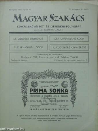 Magyar Szakács 1934. április