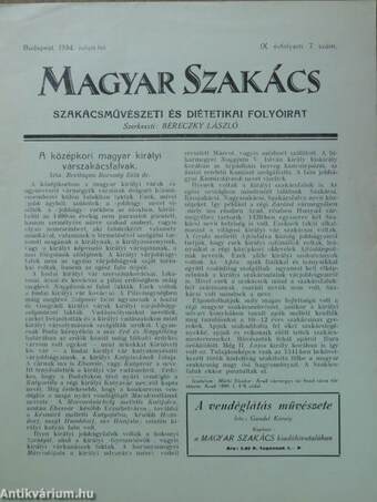 Magyar Szakács 1934. julius