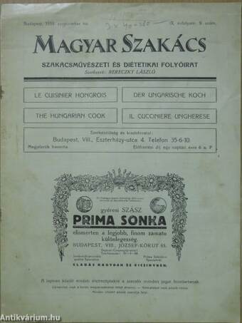 Magyar Szakács 1934. szeptember