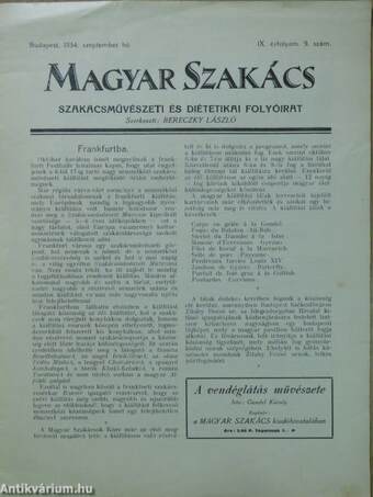 Magyar Szakács 1934. szeptember