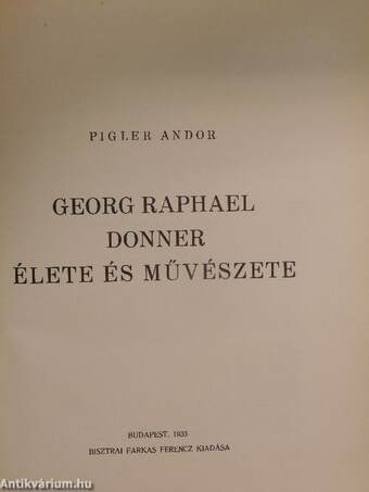 Georg Raphael Donner élete és művészete