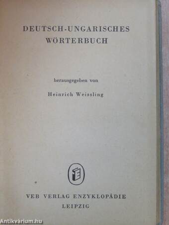 Deutsch-Ungarisches Wörterbuch