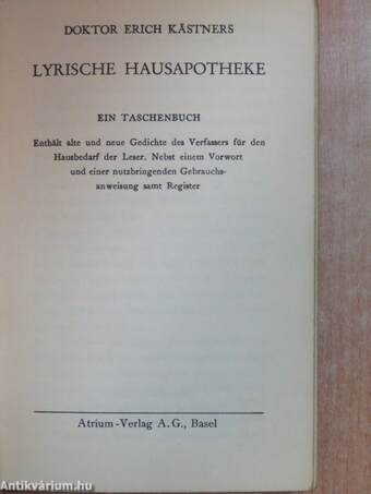 Lyrische Hausapotheke