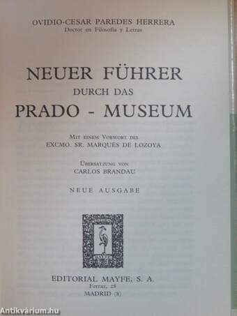 Neuer Führer durch das Prado-Museum