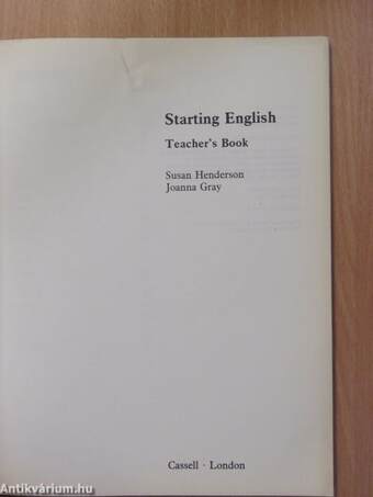 Starting English - Teacher's Book