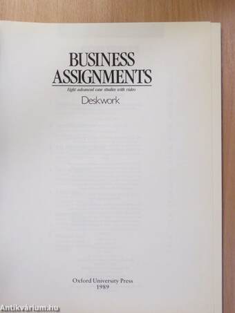 Business Assignments - Deskwork