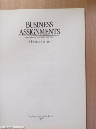 Business Assignments - Information File