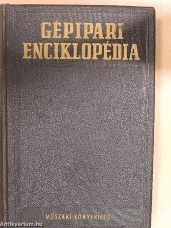 Gépipari enciklopédia 8. kötet 1. könyv