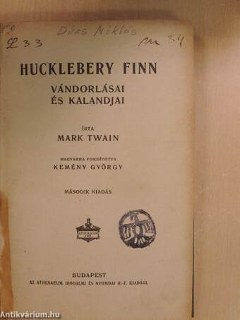 Hucklebery Finn vándorlásai és kalandjai