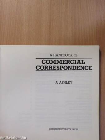 A Handbook of Commercial Correspondence