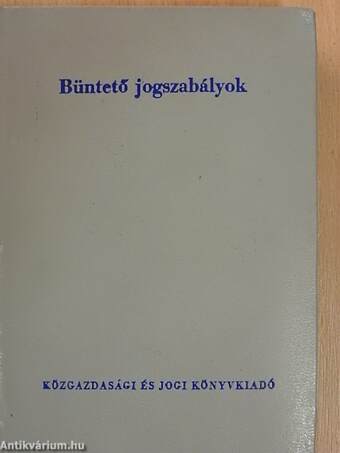 Büntető jogszabályok