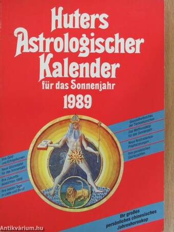 Huters Astrologischer Kalender für das Sonnenjahr 1989