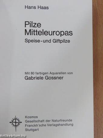 Pilze Mitteleuropas