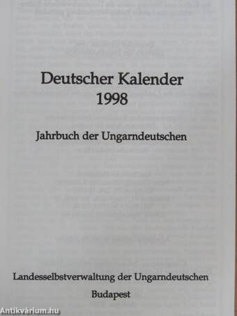 Deutscher Kalender 1998