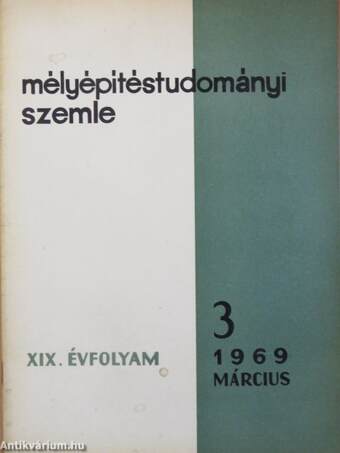 Mélyépítéstudományi Szemle 1969. március