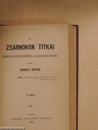 A zsarnokok titkai III-IV. (töredék)