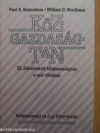 Közgazdaságtan III. (töredék)