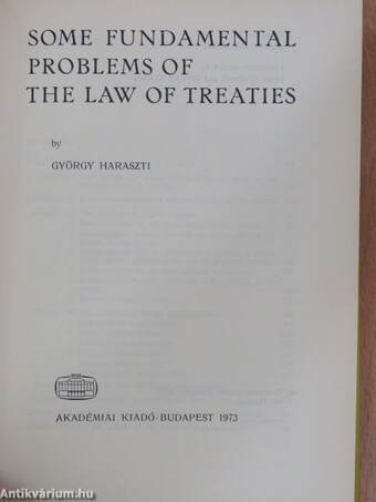 Some Fundamental Problems of the Law of Treaties