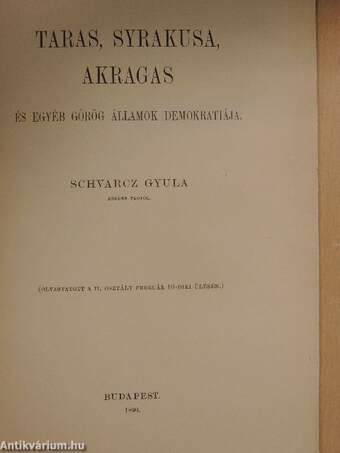 Taras, Syrakusa, Akragas