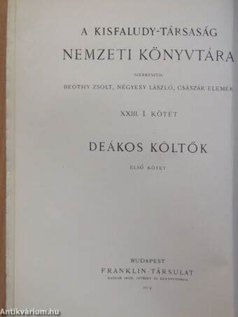 Deákos költők I.