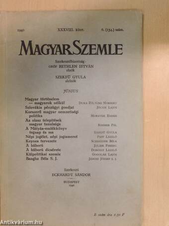 Magyar Szemle 1940. június