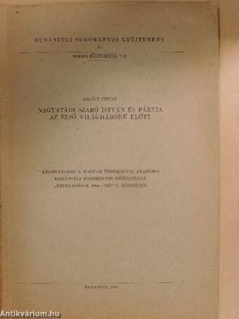 Nagyatádi Szabó István és pártja az első világháború előtt