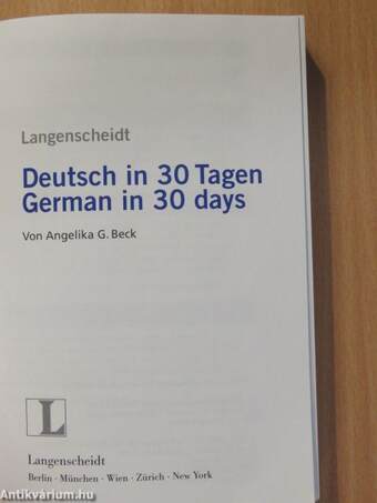 Deutsch in 30 Tagen/German in 30 days - CD-vel