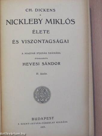 Nickleby Miklós élete és viszontagságai