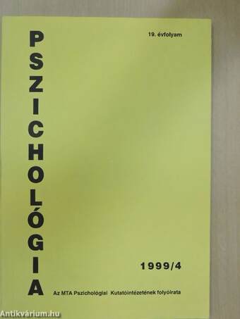 Pszichológia 1999/4.