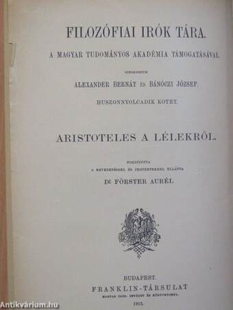 Aristoteles a lélekről