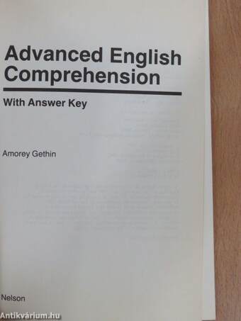 Advanced English Comprehension with Answer Key