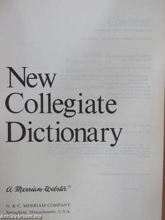 Webster's New Collegiate Dictionary