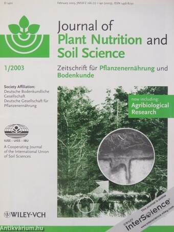 Journal of Plant Nutrition and Soil Science 2003. (nem teljes évfolyam)