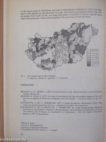 Analysis of clay minerals in Hungarian loesses on the basis of the clay mineral map of soils in Hungary