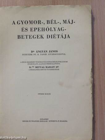 A gyomor-, bél-, máj- és epehólyagbetegek diétája