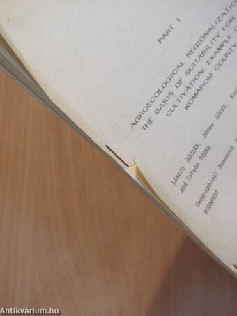 Agroecological regionalization on the basis of suitability for crop cultivation: example of Komárom county 1.