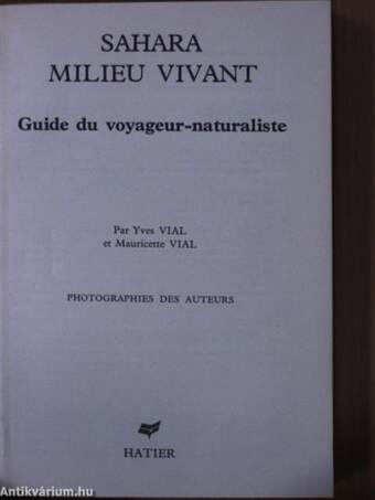 Sahara milieu vivant