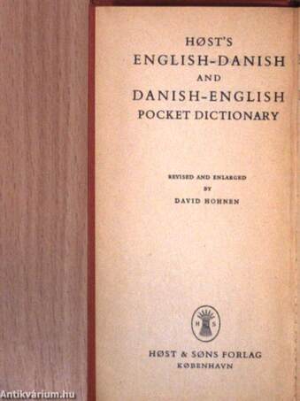 Host's English-Danish and Danish-English Pocket Dictionary/Host's Engelsk-Danske og Dansk-Engelske Lommeordbog