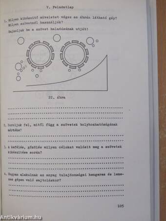 Ruhaipari anyag- és áruismeret feladatlapok