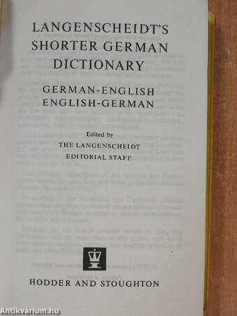 Langenscheidt's Shorter German Dictionary